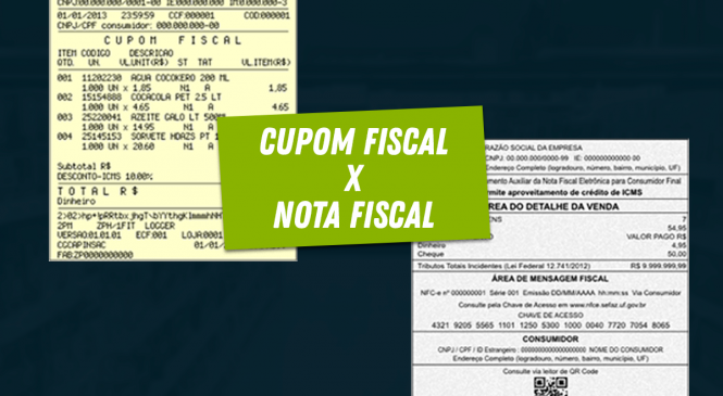Entenda a diferença entre cupom fiscal e nota fiscal?